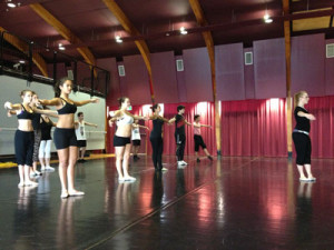 Dancers practicing