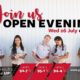 Join Us – Open Evening Wed 26 July 6-8pm