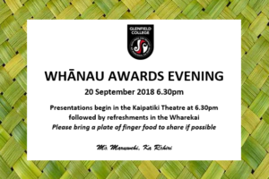 Whanau Awards Evening