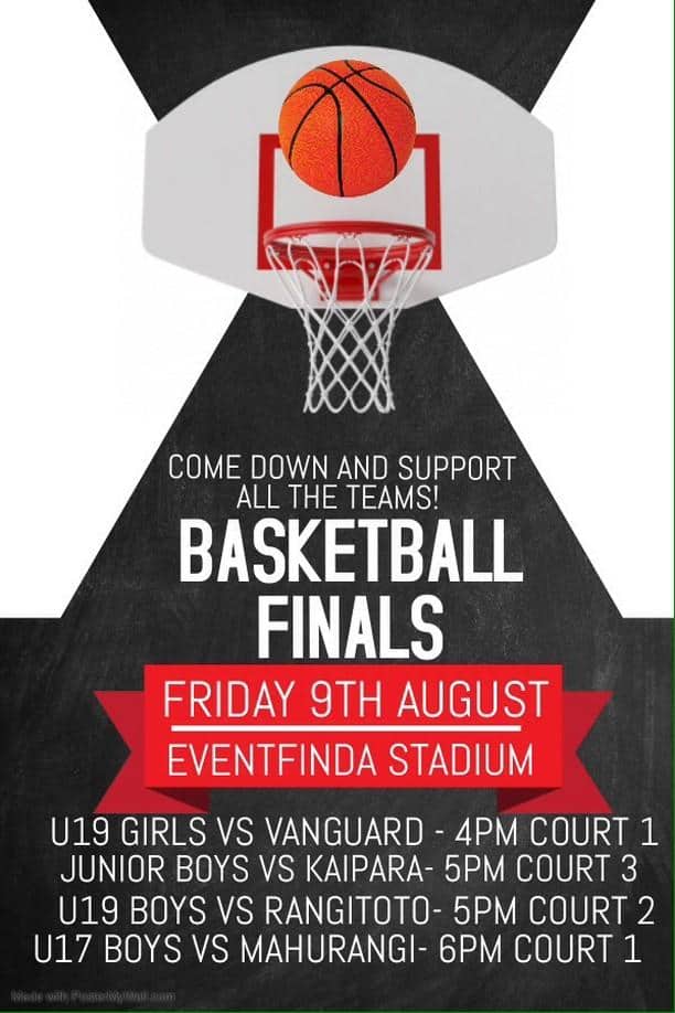 Basketball finals this evening. Come down and support all the teams!