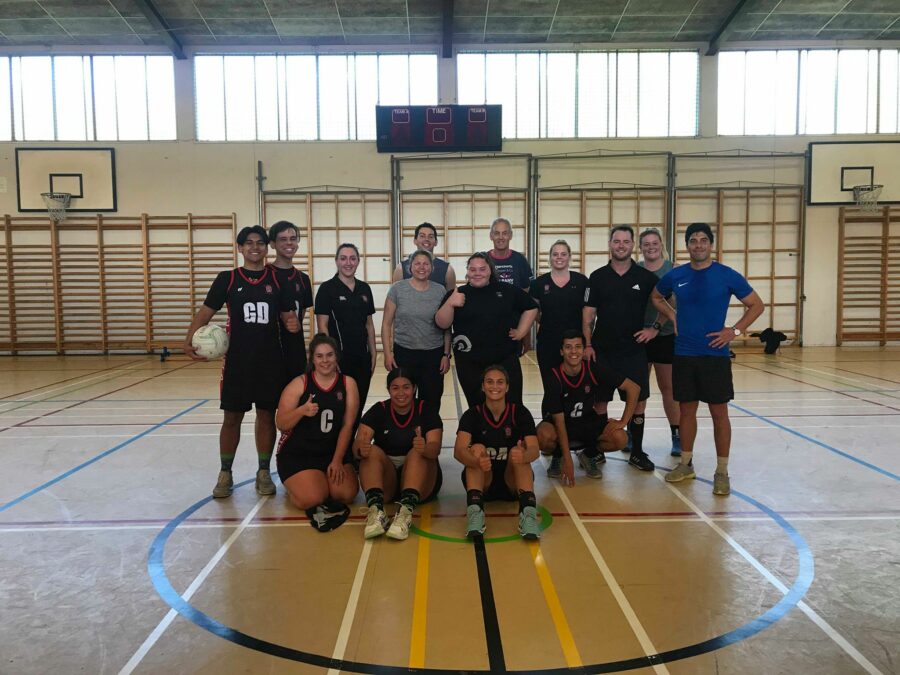 Staff vs Prefect Netball game at lunchtime