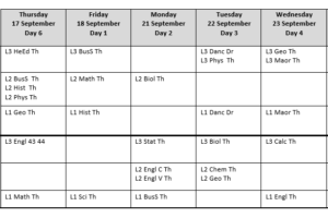 Latest Exam Schedule