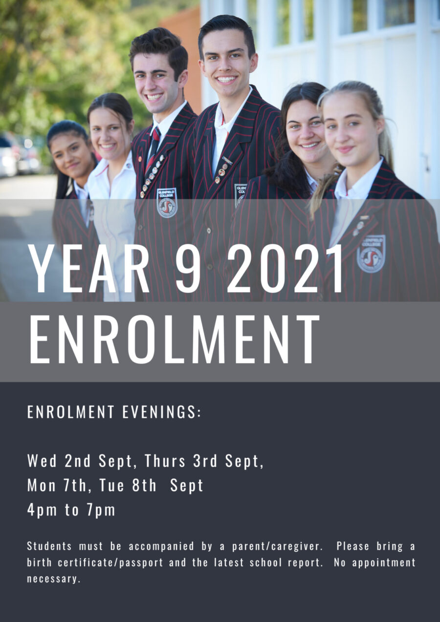 Year 9 2021 Enrolment Evenings