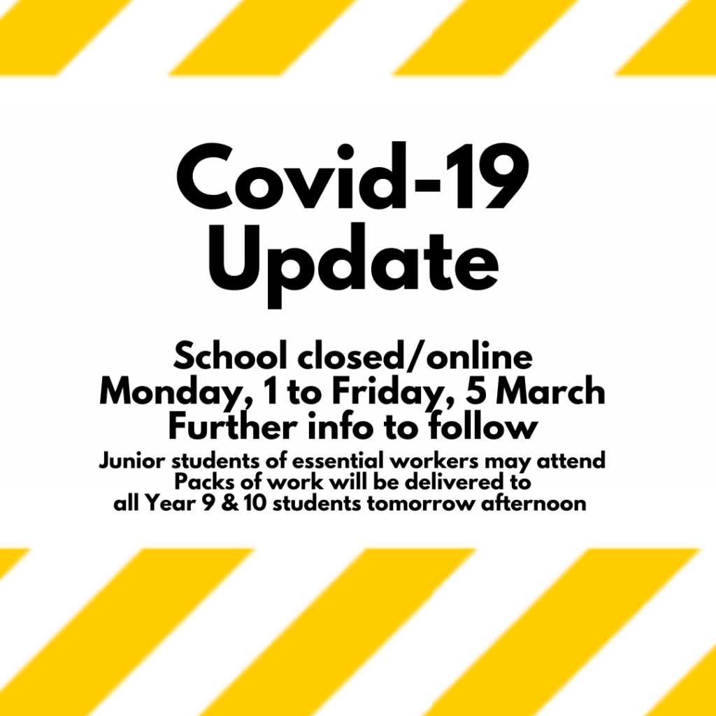 Lockdown Level 3 March 2021 Glenfield College