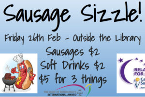 Sausage Sizzle this Friday