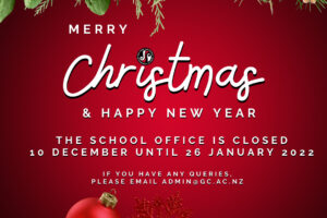 The School Office is Closed From the 10th of December 2021 Until the 26th of January 2022