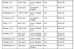 Senior Exam Workshops