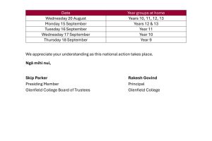 Important Information – Notice of Strike Action